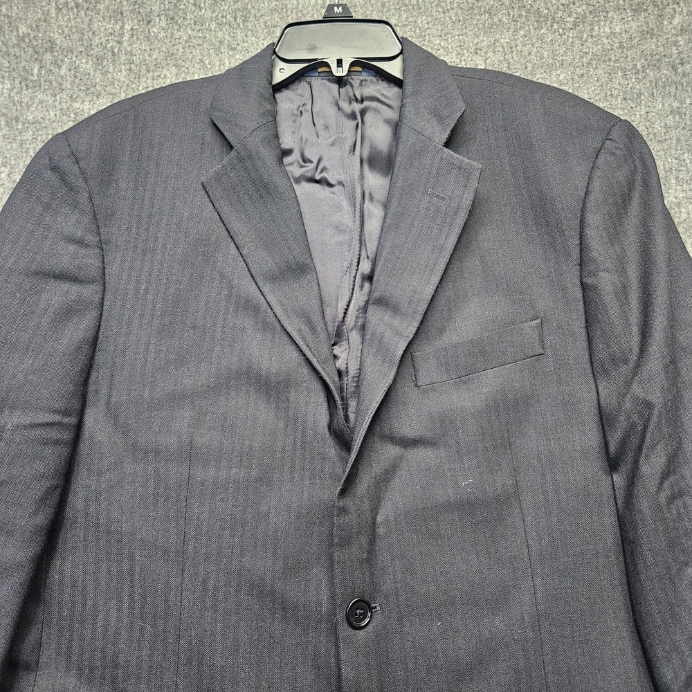 Brooks Brothers 346 Sport Coat Mens 41R Navy Blue Herringbone Stretch Blazer
